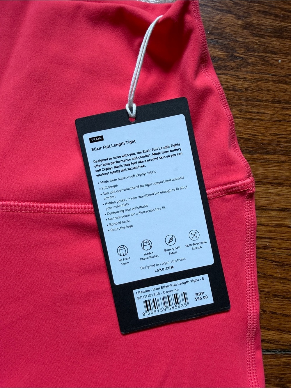 LSKD x Life Time Red High-Waist Leggings - Picture 5 of 9